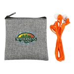 Recycled Ear Bud Set - Orange Recycled Ear Bud Set - Orange