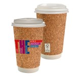 16 oz. Full Color Cork Pattern Paper Cup With Lid 1 16 oz. Full Color Cork Pattern Paper Cup With Lid 1
