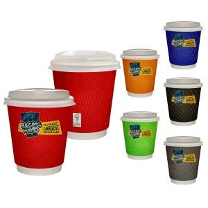10 oz. Full Color Wave Insulated Paper Cup With Lid 1 10 oz. Full Color Wave Insulated Paper Cup With Lid 1