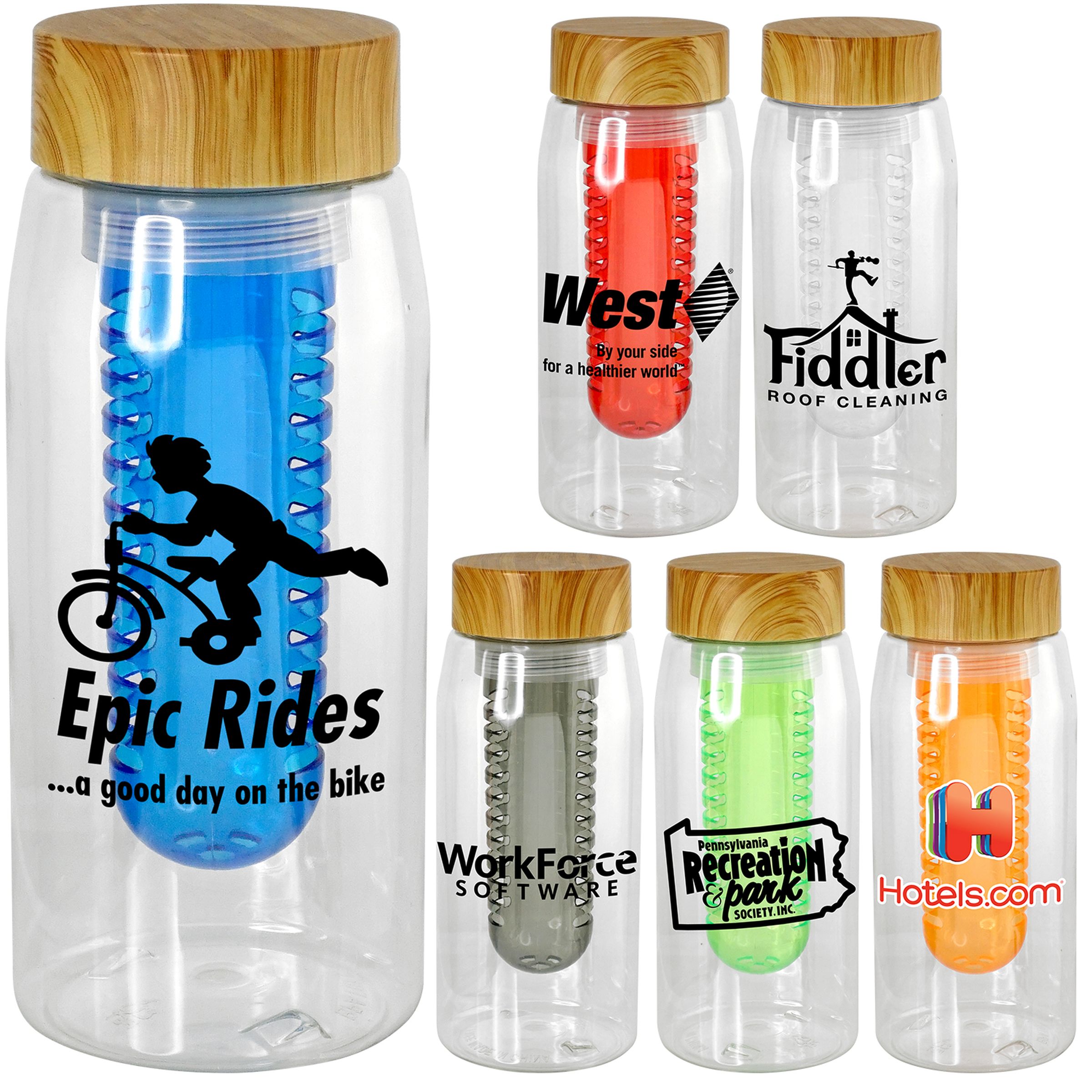 Bamboo Pattern 25 oz. Recycled Bottle with Infuser 1