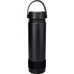 Metal Top 24 oz. Colorful Banded Bottle - Black-Blank Metal Top 24 oz. Colorful Banded Bottle - Black-Blank
