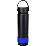 Metal Top 24 oz. Colorful Banded Bottle - Blue-Blank Metal Top 24 oz. Colorful Banded Bottle - Blue-Blank