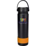 Metal Top 24 oz. Colorful Banded Bottle - Orange Metal Top 24 oz. Colorful Banded Bottle - Orange