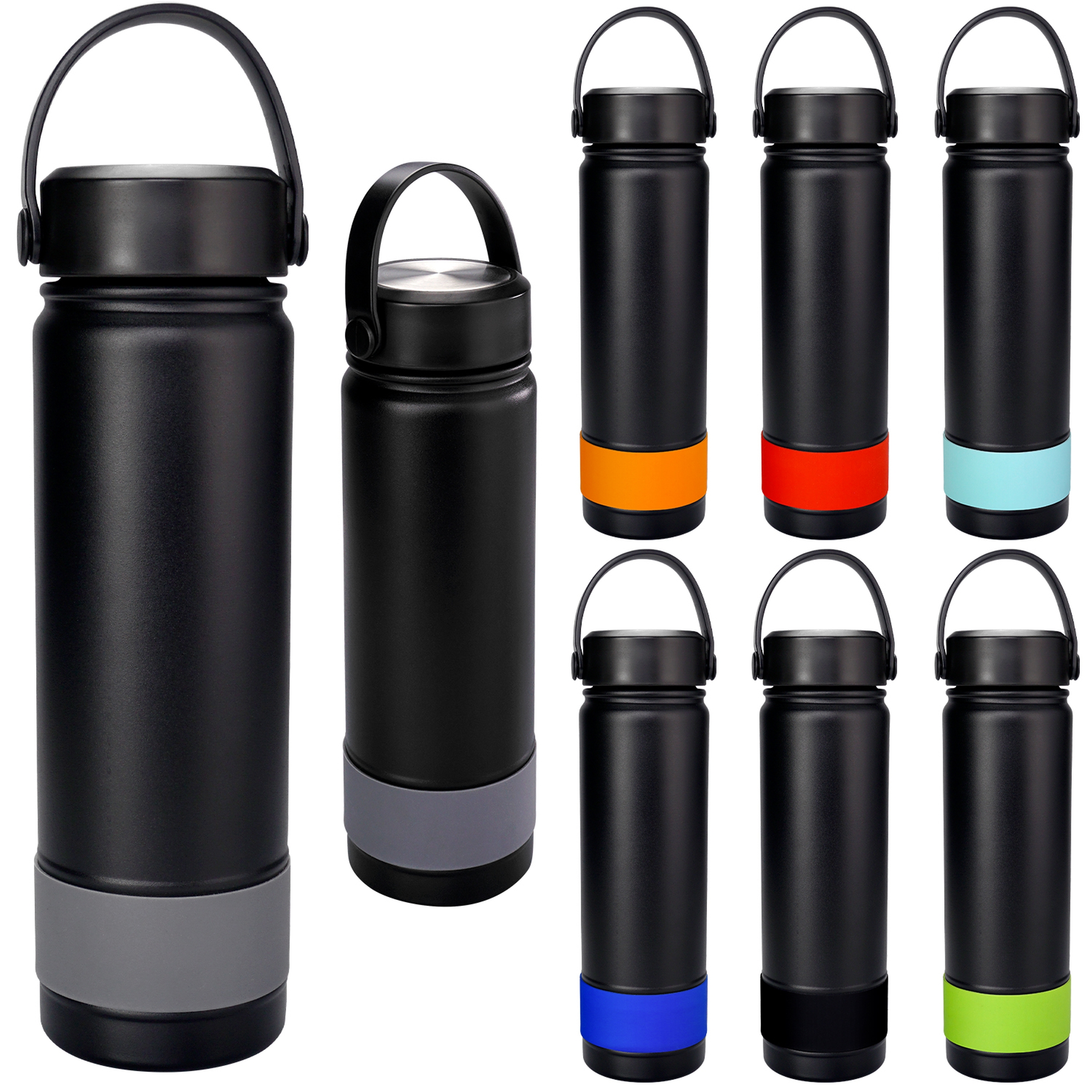Metal Top 24 oz. Colorful Banded Bottle 1