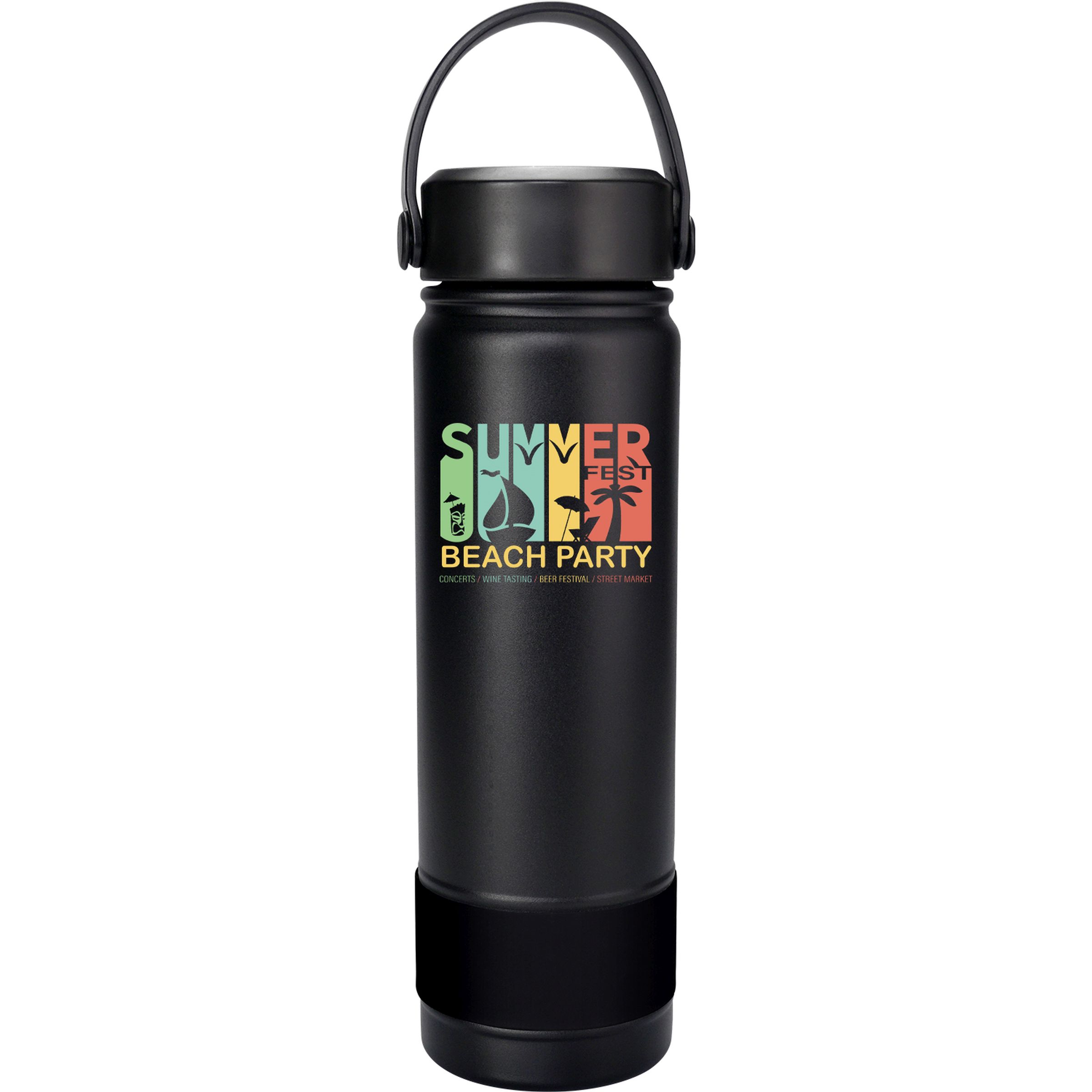 Metal Top 24 oz. Colorful Banded Bottle 1