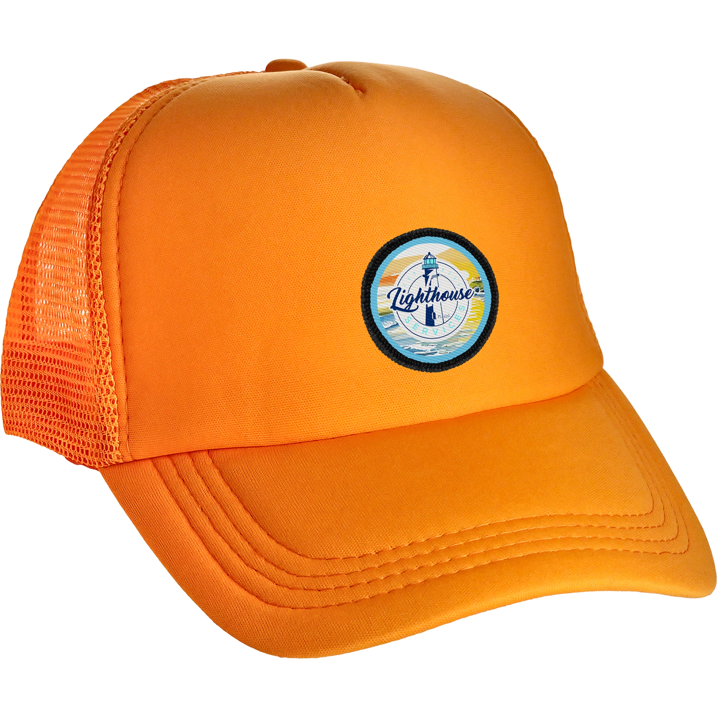 Colorful Foam Embroidered Emblem Trucker Hat 1