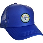 Colorful Foam Embroidered Emblem Trucker Hat - blue Colorful Foam Embroidered Emblem Trucker Hat - blue