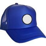 Colorful Foam Embroidered Emblem Trucker Hat - blue Colorful Foam Embroidered Emblem Trucker Hat - blue