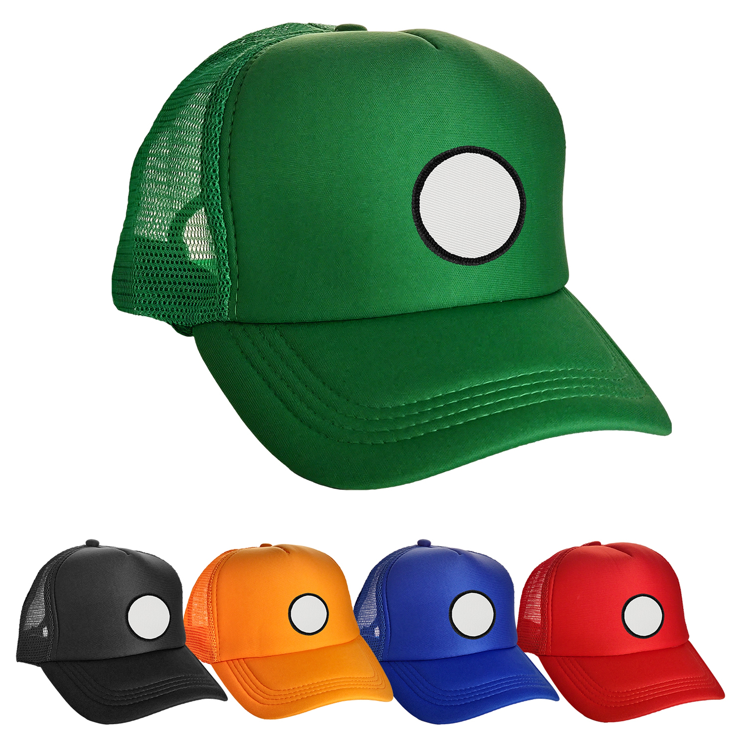 Colorful Foam Embroidered Emblem Trucker Hat 1