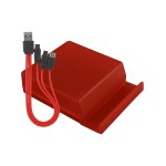 Phone Stand Cable Case - Red Blank Phone Stand Cable Case - Red Blank