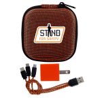 Textured Wall Charging Set - Orange Textured Wall Charging Set - Orange
