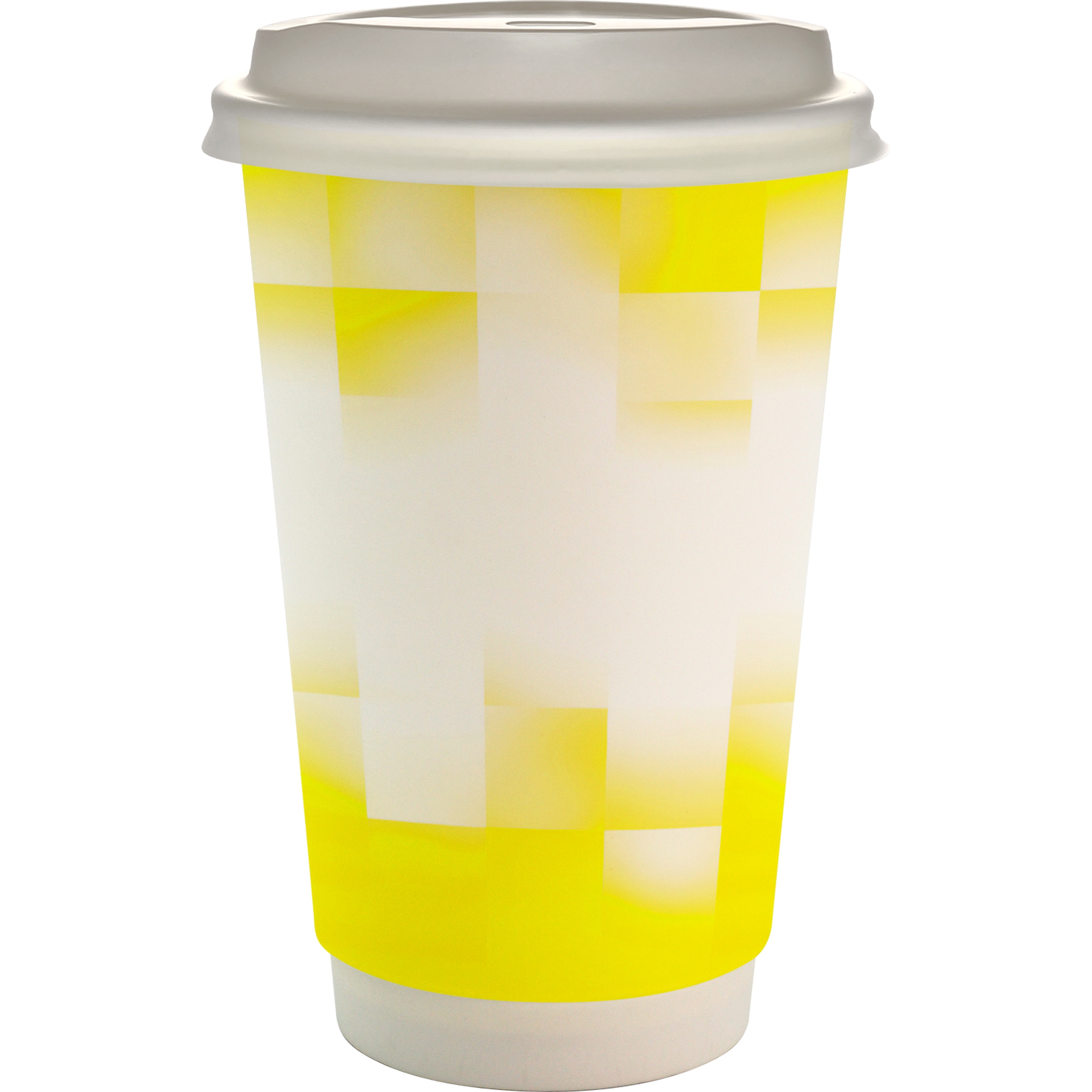 16 oz. Full Color Shaded Checkers Paper Cup With Lid 1