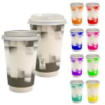 16 oz. Full Color Shaded Checkers Paper Cup With Lid 2 16 oz. Full Color Shaded Checkers Paper Cup With Lid 2