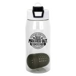 Two Tone Pop Up 25 oz. Recycled Bottle with Floating Infuser - black Two Tone Pop Up 25 oz. Recycled Bottle with Floating Infuser - black