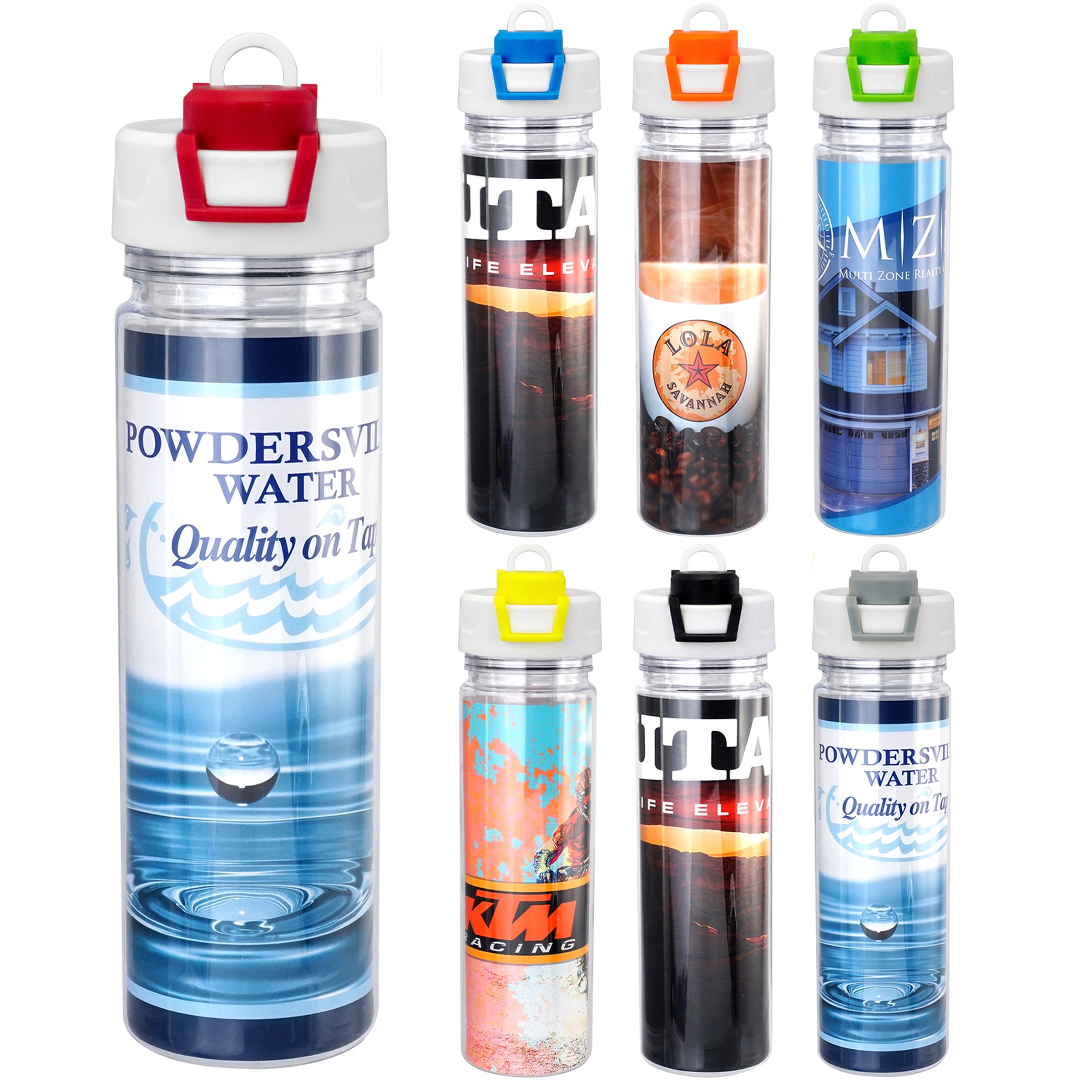 Two Tone Pop Up 18 Oz Full Color Insert Bottle 1