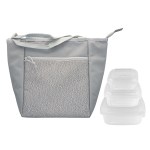 Speck Portion Control Tote Set - White Speck Portion Control Tote Set - White
