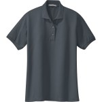 Port Authority® Ladies Silk Touch™ Polo - Steel Grey Port Authority® Ladies Silk Touch™ Polo - Steel Grey