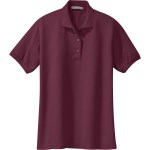 Port Authority® Ladies Silk Touch™ Polo - Burgundy Red Port Authority® Ladies Silk Touch™ Polo - Burgundy Red