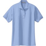 Port Authority® Ladies Silk Touch™ Polo - Light Blue Port Authority® Ladies Silk Touch™ Polo - Light Blue