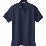Port Authority® Ladies Silk Touch™ Polo - Navy Blue Port Authority® Ladies Silk Touch™ Polo - Navy Blue