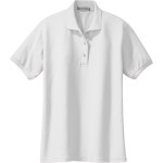 Port Authority® Ladies Silk Touch™ Polo - White Port Authority® Ladies Silk Touch™ Polo - White