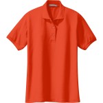 Port Authority® Ladies Silk Touch™ Polo - Orange Port Authority® Ladies Silk Touch™ Polo - Orange
