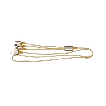 3' Metallic 3-in-1 Cable with Type C USB 1