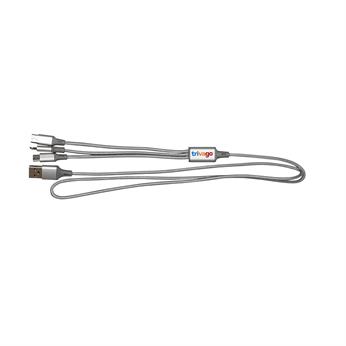 3' Metallic 3-in-1 Cable with Type C USB 1