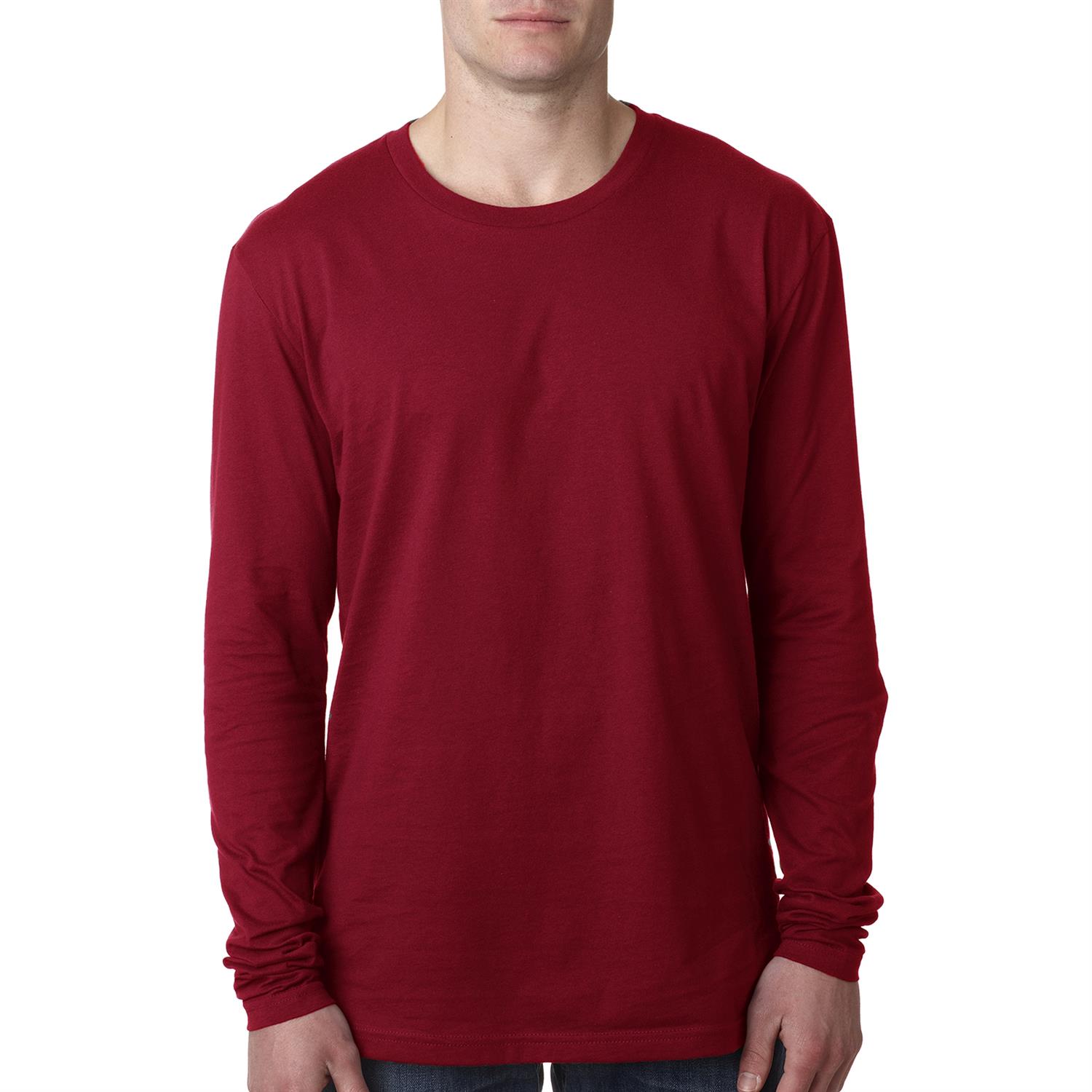 Next Level Men's Cotton Long-Sleeve Crew 1