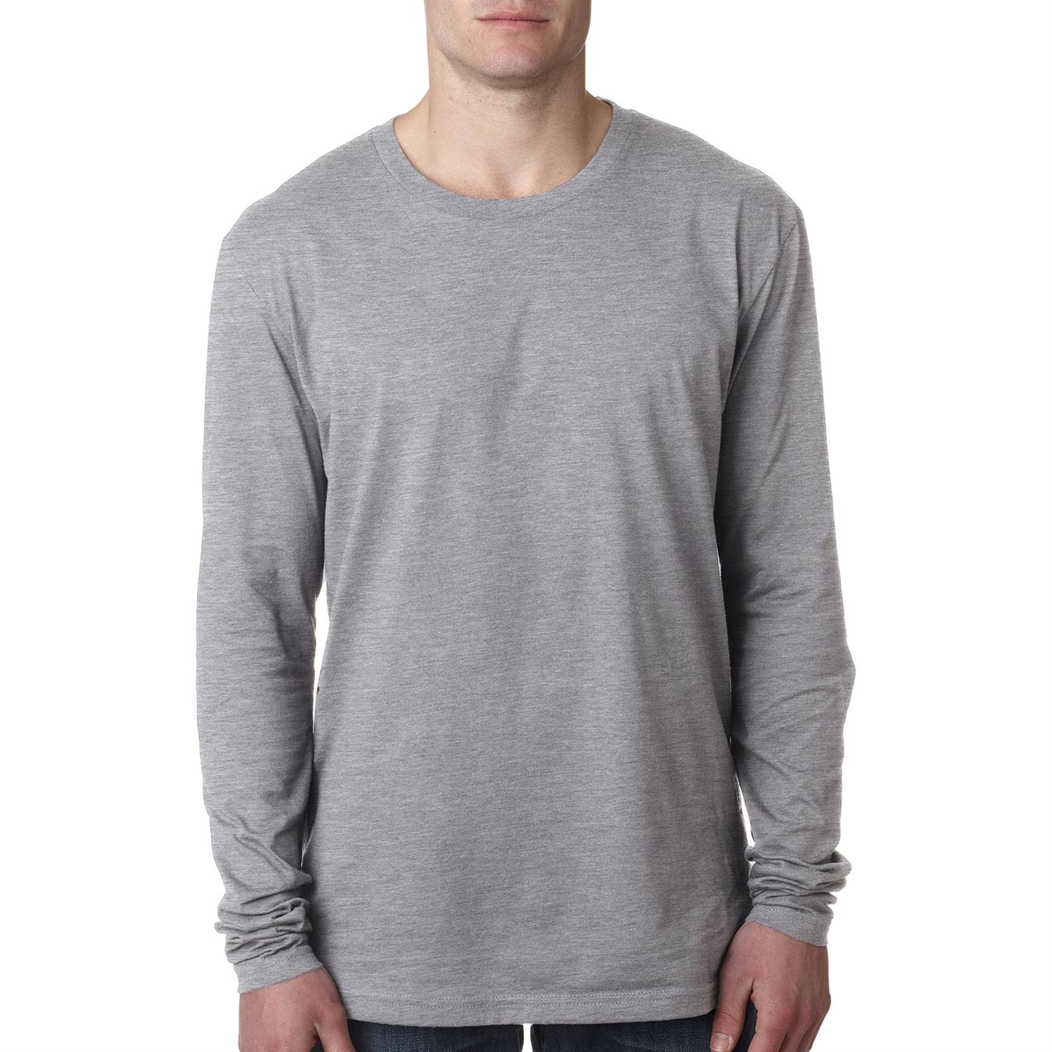 Next Level Men's Cotton Long-Sleeve Crew 1