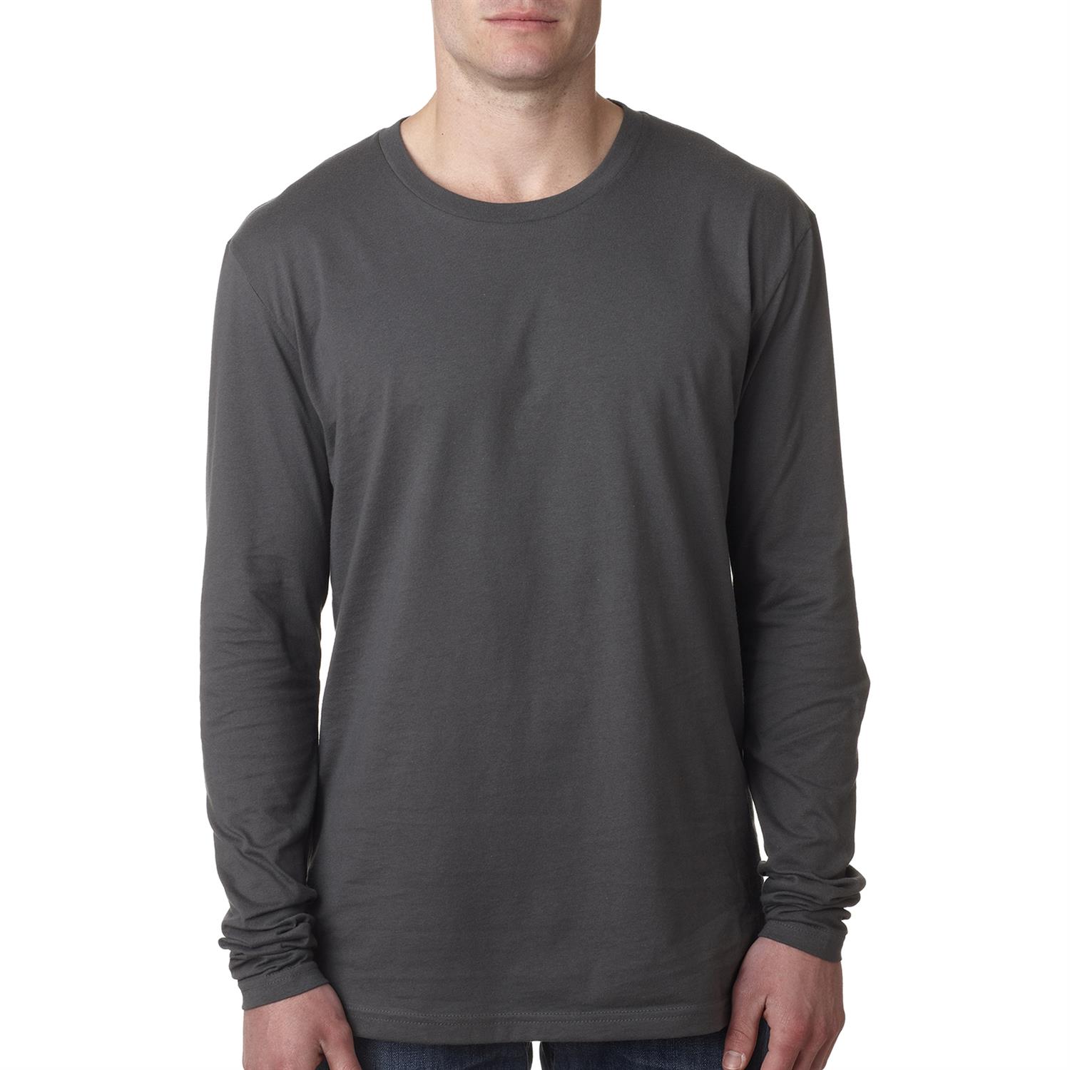 Next Level Men's Cotton Long-Sleeve Crew 1