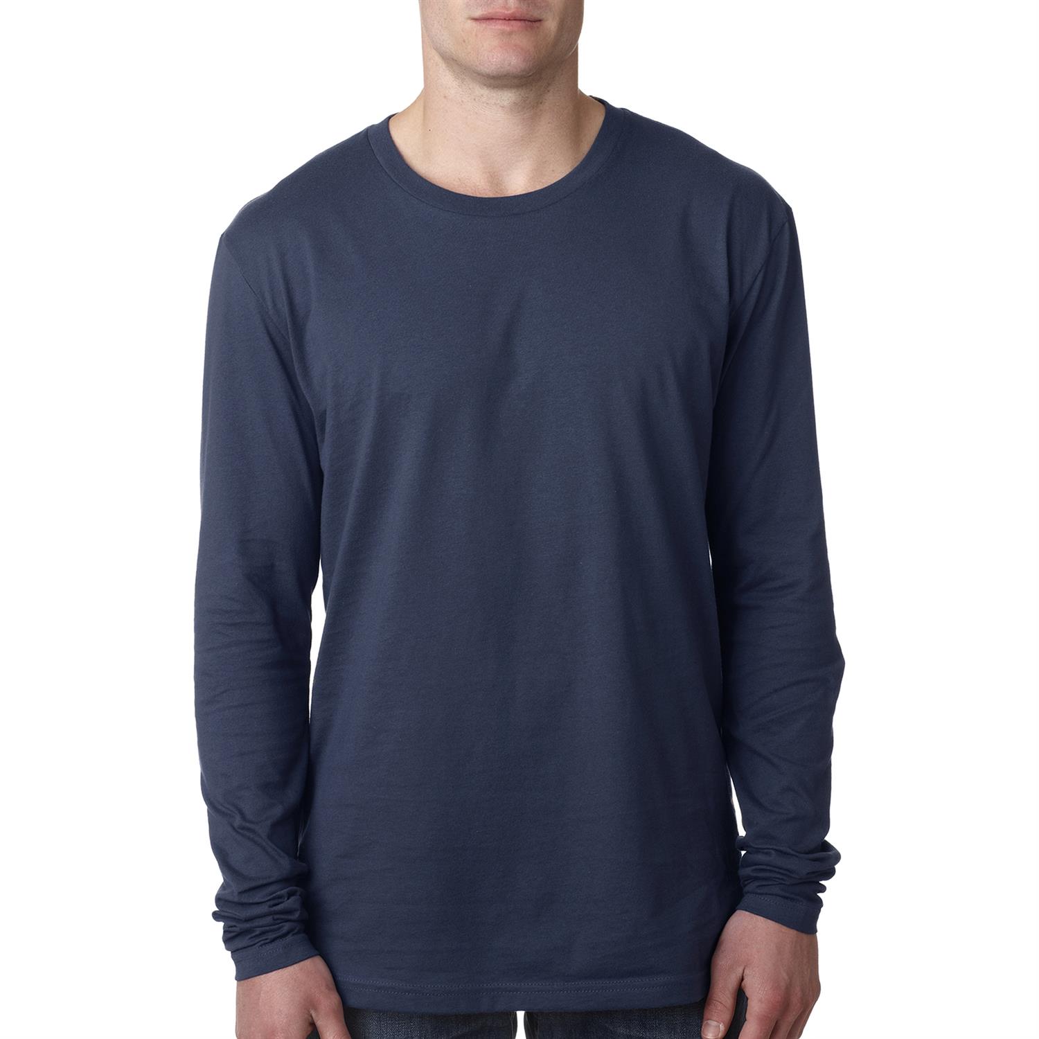 Next Level Men's Cotton Long-Sleeve Crew 1