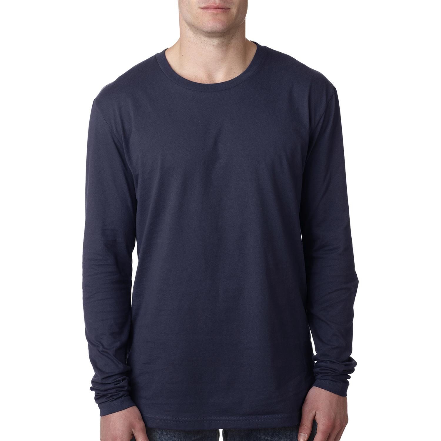 Next Level Men's Cotton Long-Sleeve Crew 1