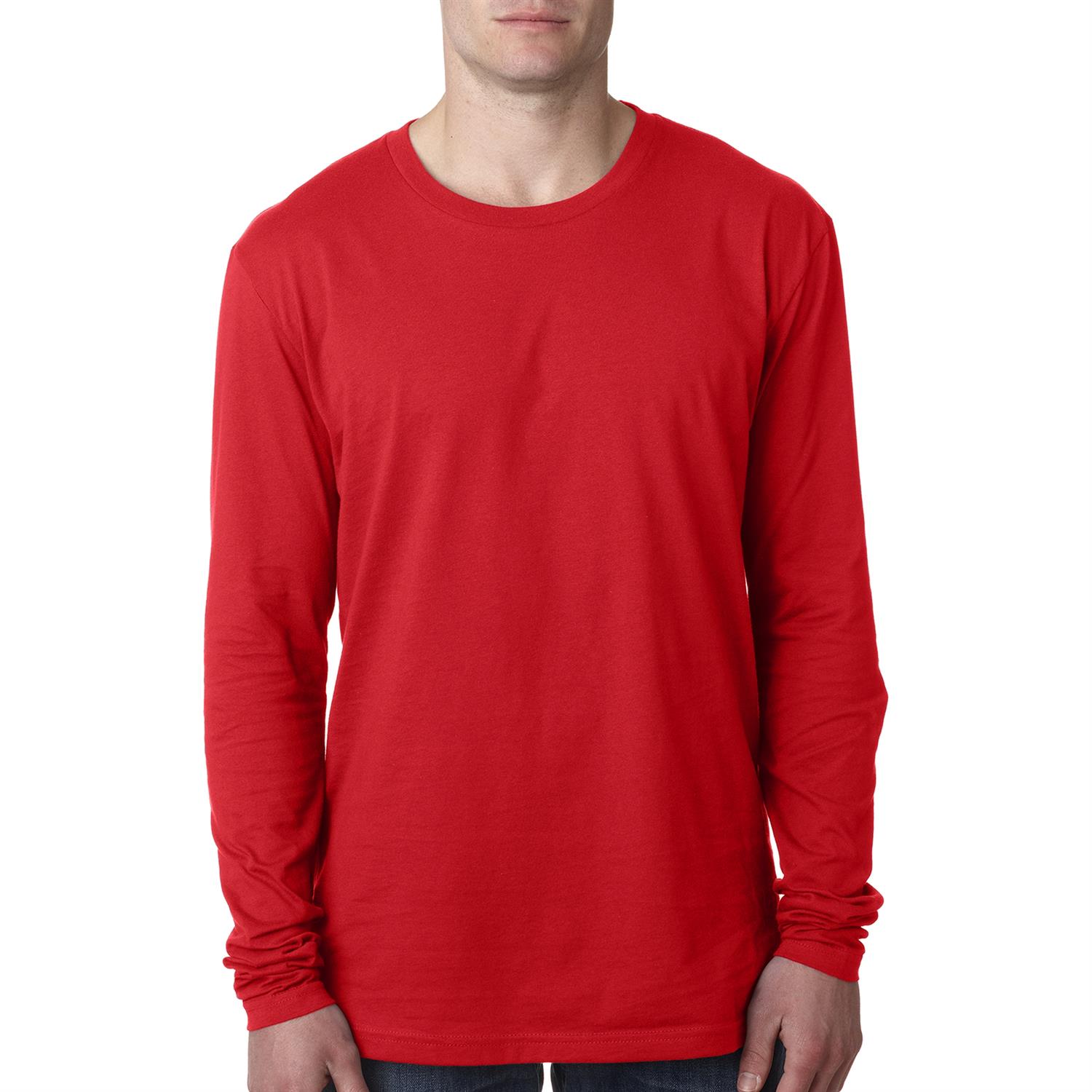 Next Level Men's Cotton Long-Sleeve Crew 1