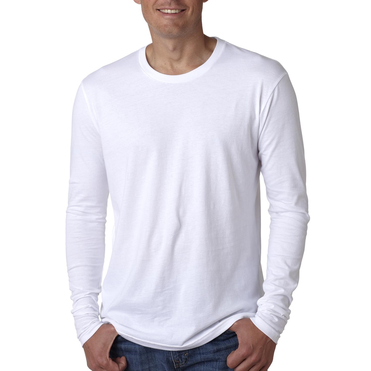Next Level Men's Cotton Long-Sleeve Crew 1