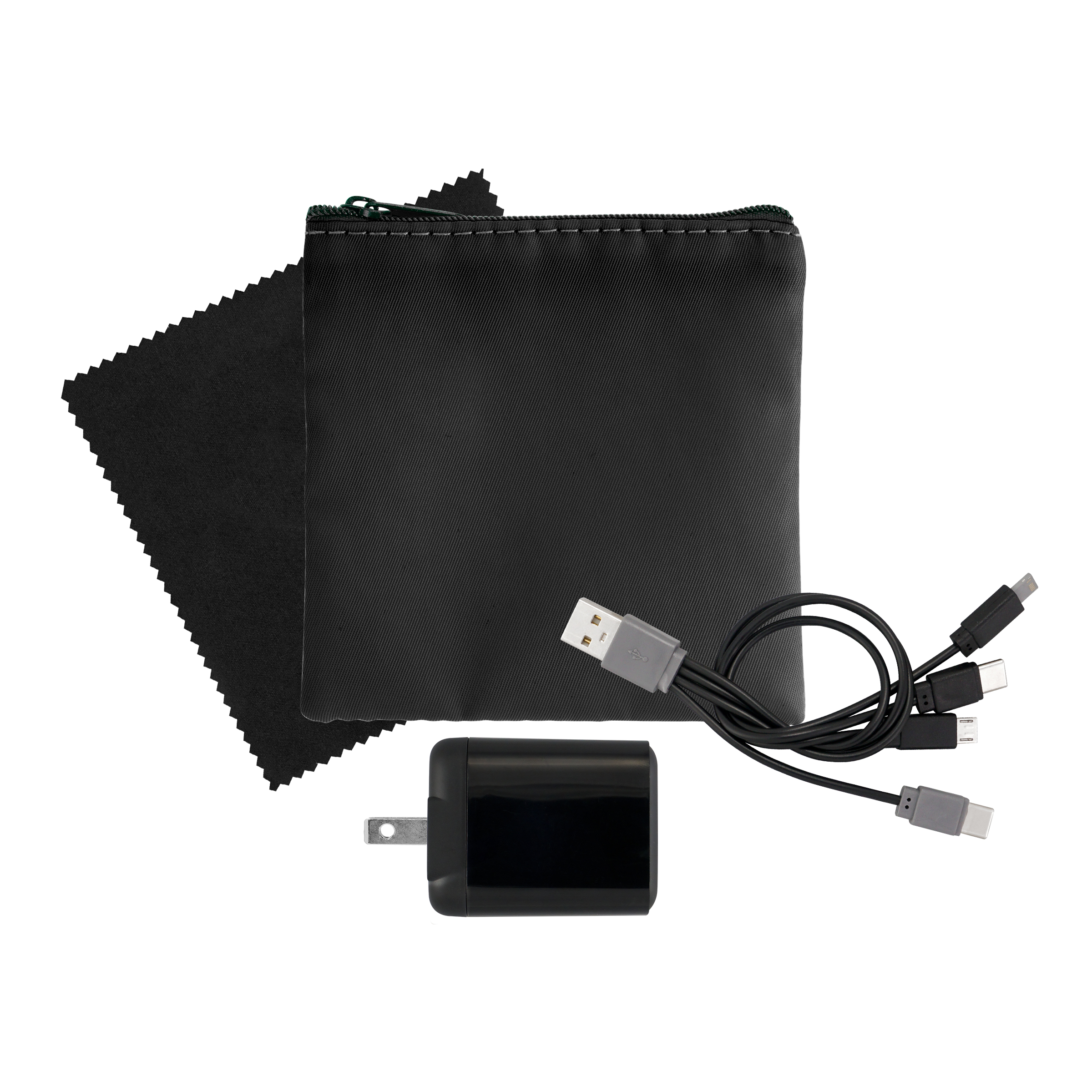 RPET Fast Charger, Cable & Cloth Kit 1