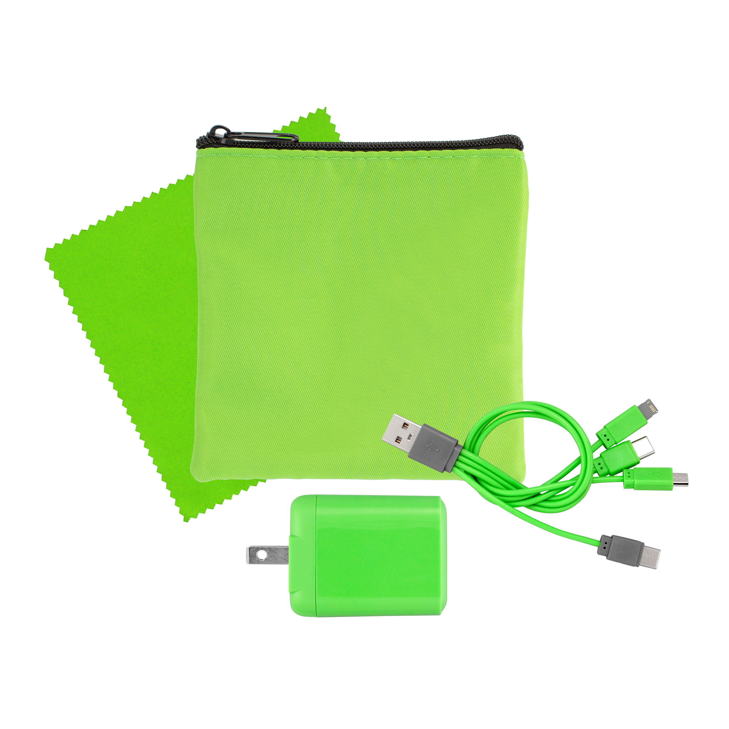 RPET Fast Charger, Cable & Cloth Kit 1