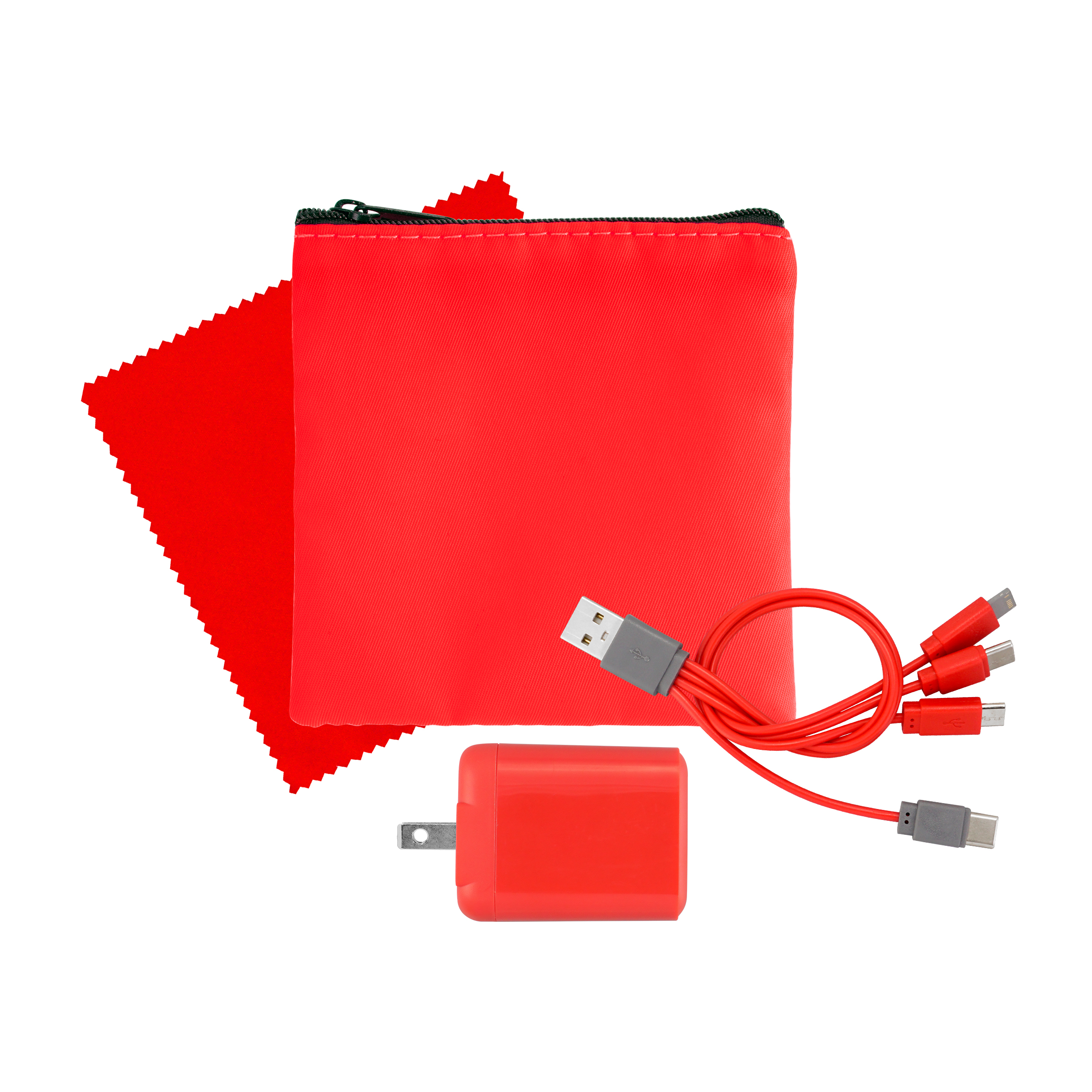 RPET Fast Charger, Cable & Cloth Kit 1