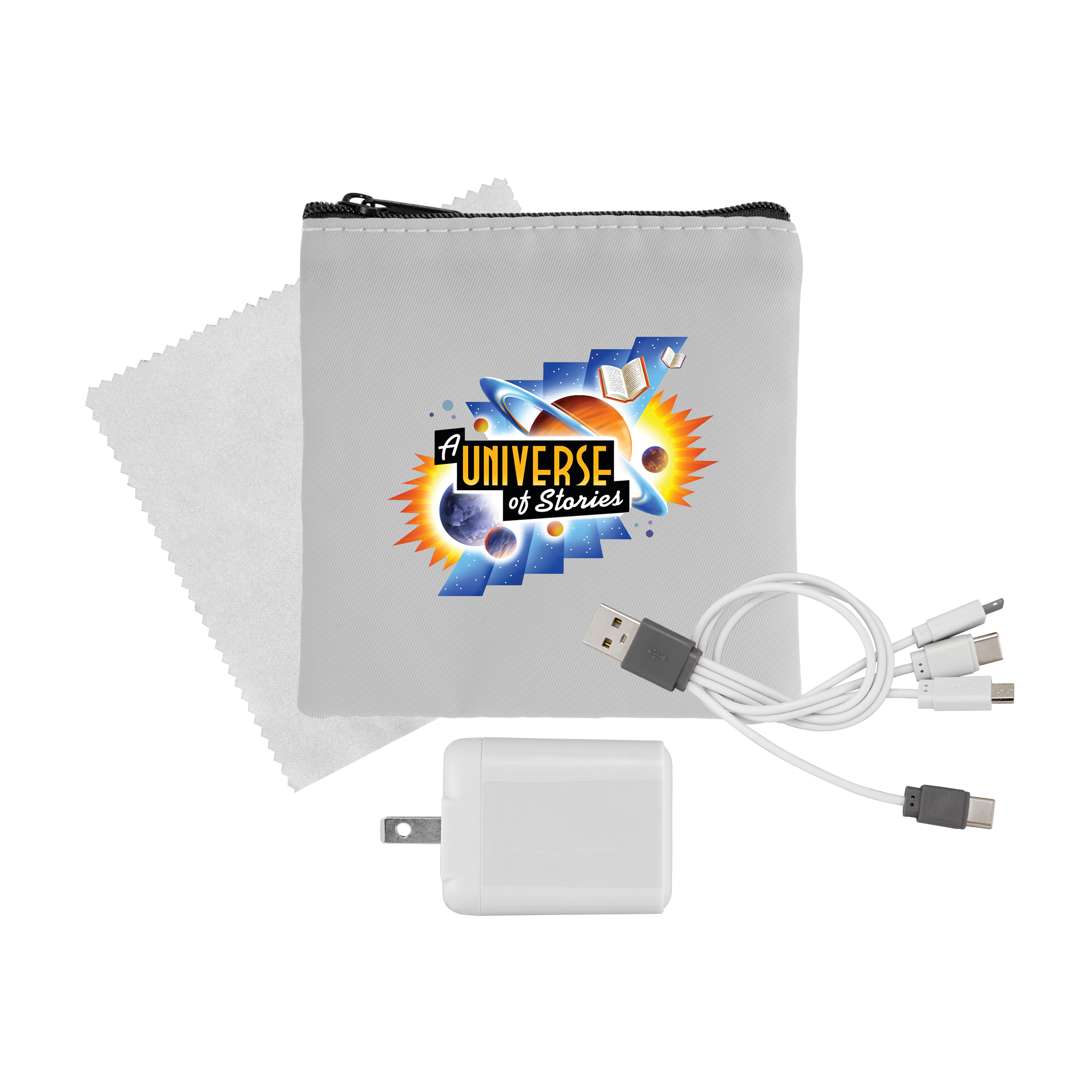 RPET Fast Charger, Cable & Cloth Kit 1