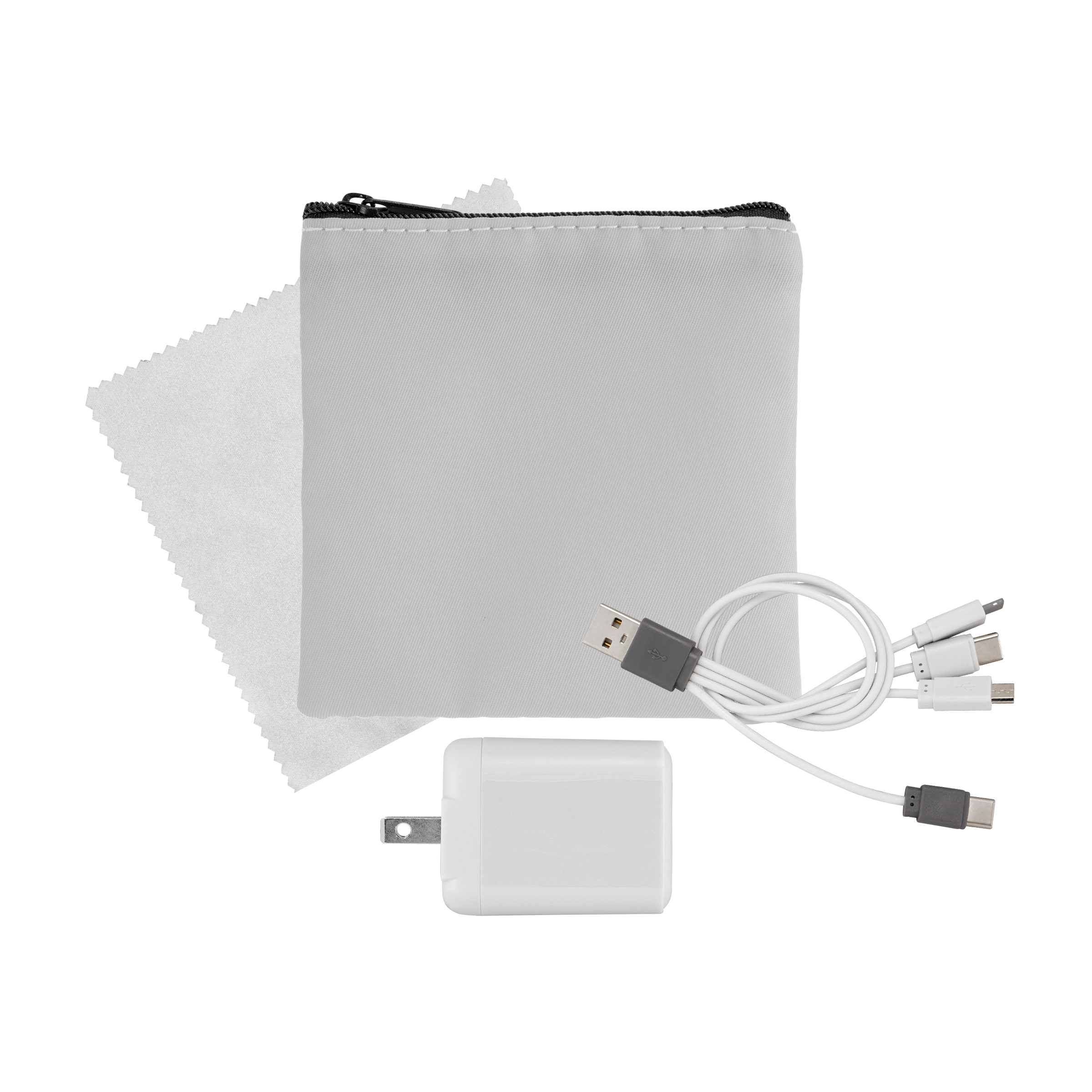 RPET Fast Charger, Cable & Cloth Kit 1