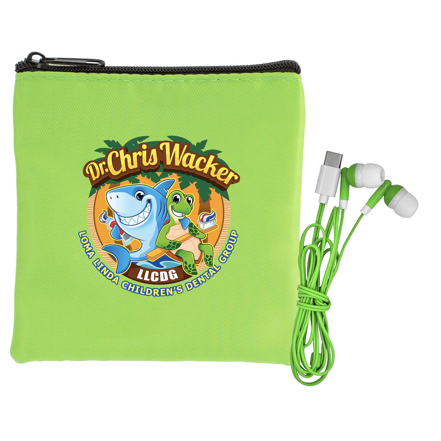 Colorful RPET Ear Bud Pouch 1