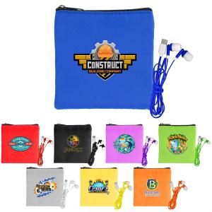 Colorful RPET Ear Bud Pouch 1 Colorful RPET Ear Bud Pouch 1