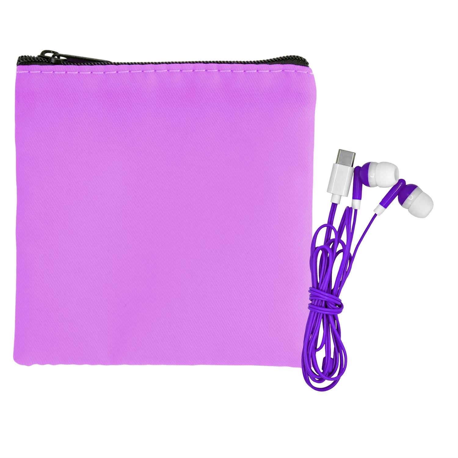 Colorful RPET Ear Bud Pouch 1