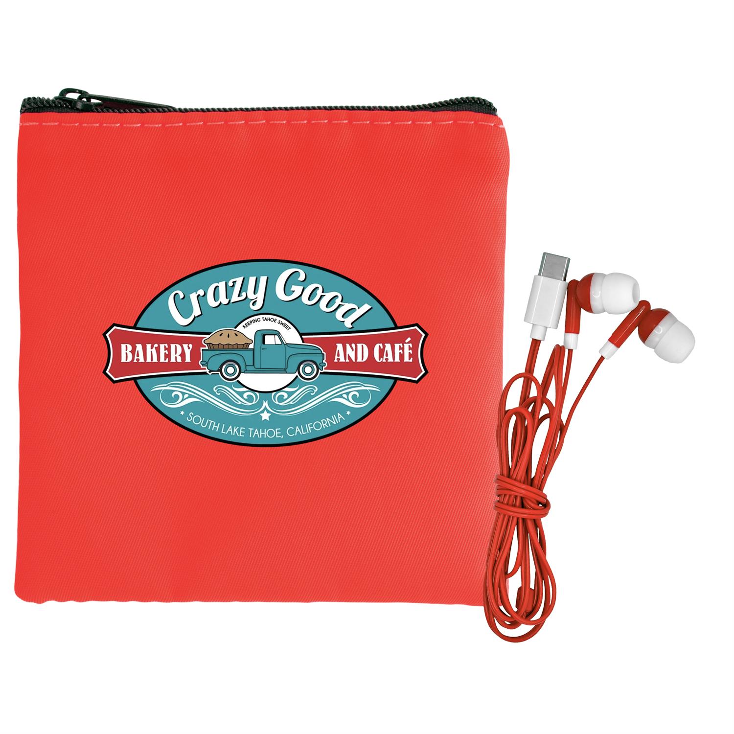 Colorful RPET Ear Bud Pouch 1
