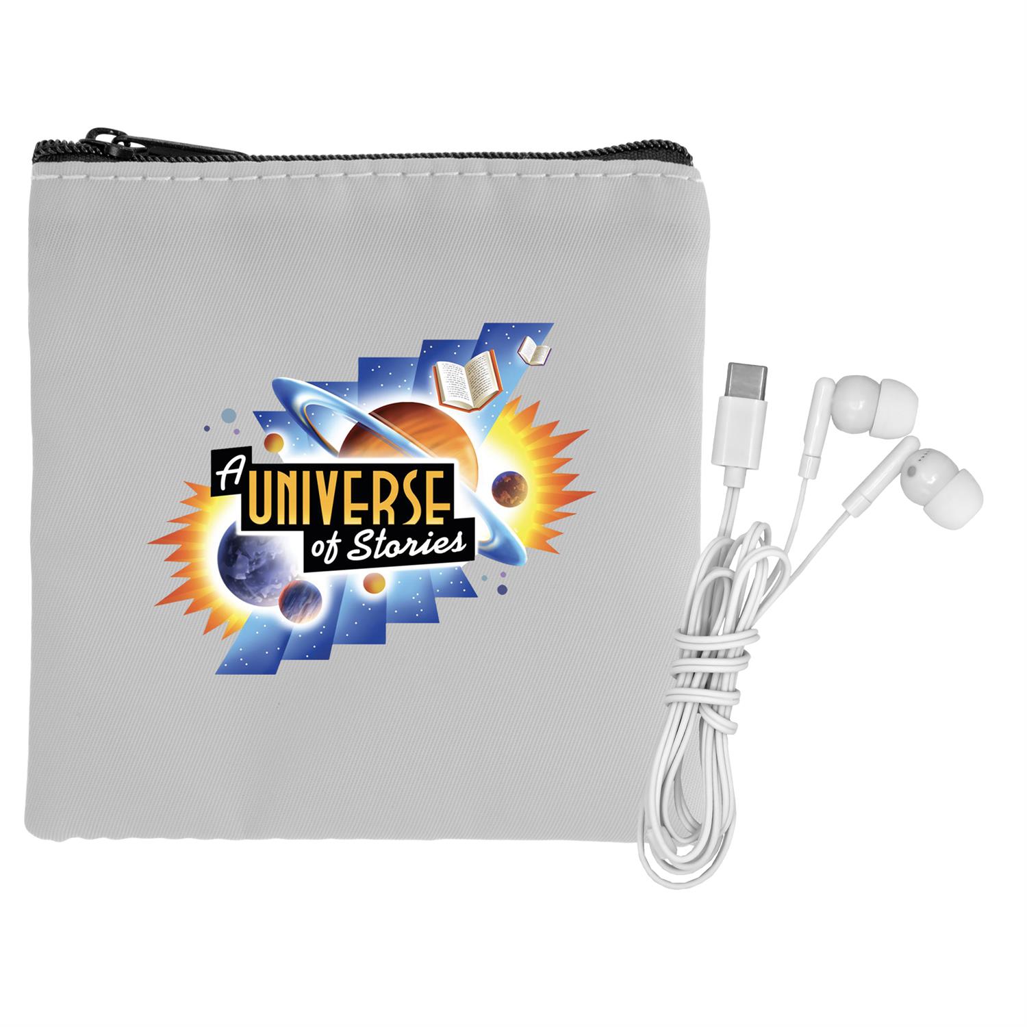 Colorful RPET Ear Bud Pouch 1