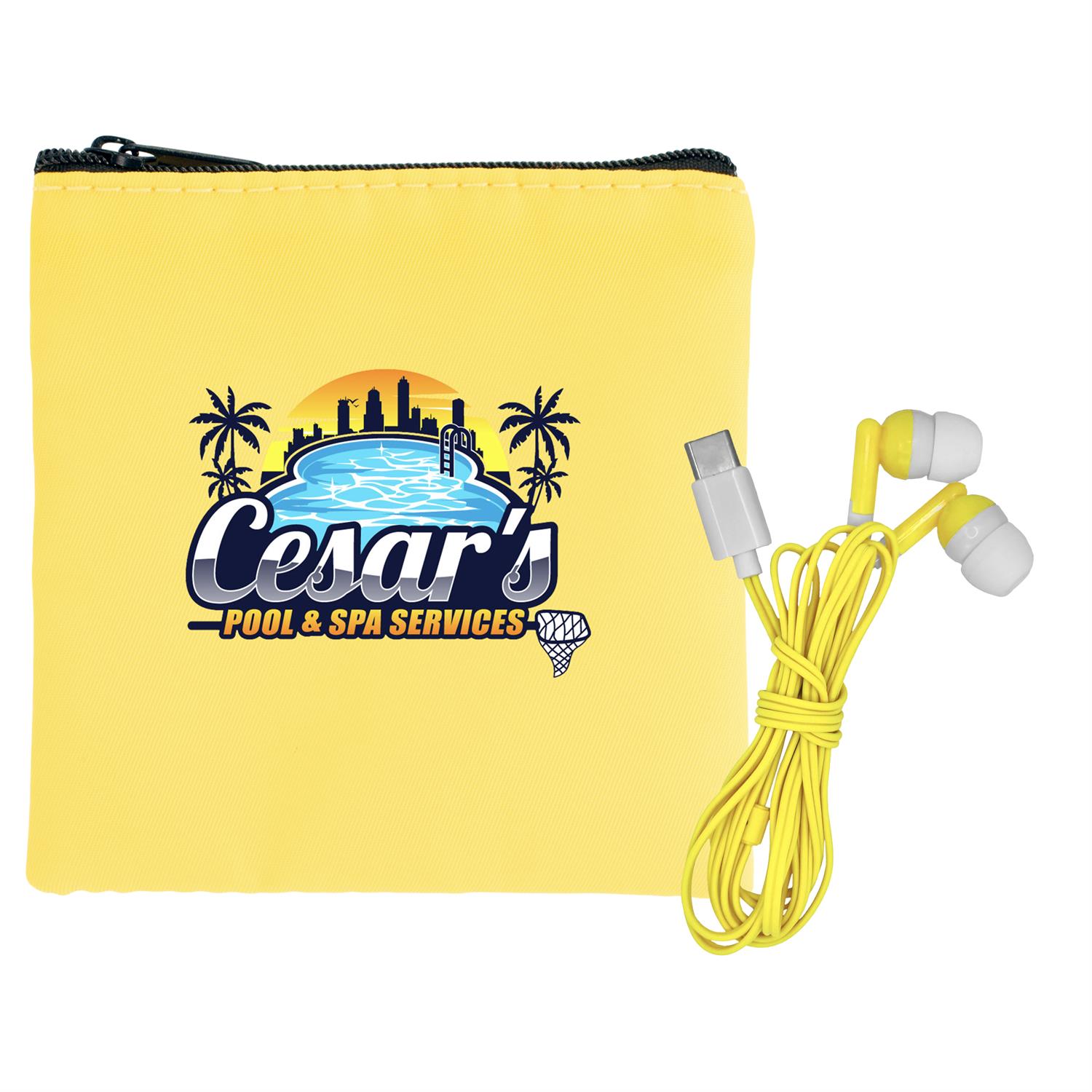 Colorful RPET Ear Bud Pouch 1