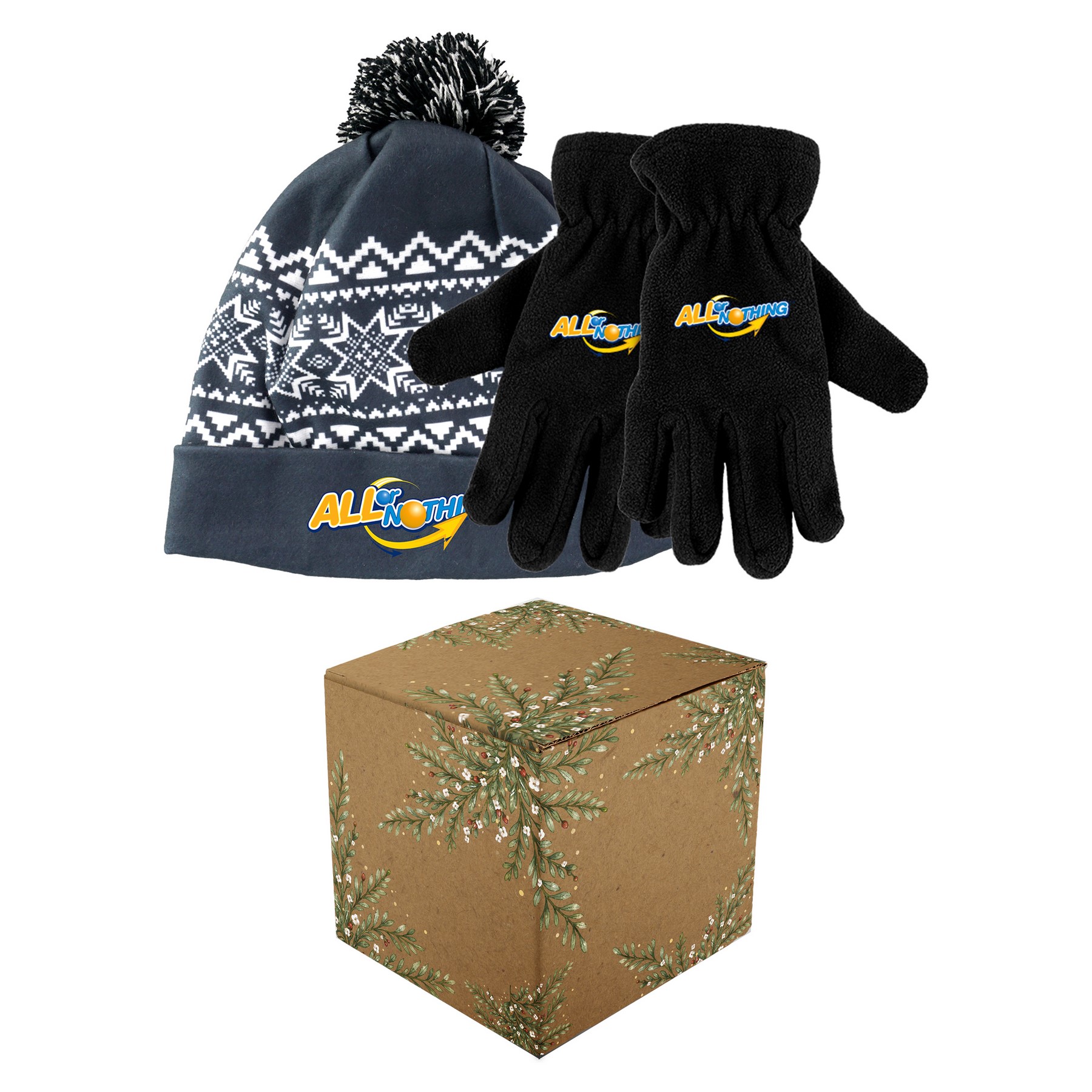 Snowflake Beanie & Gloves Gift Set 1