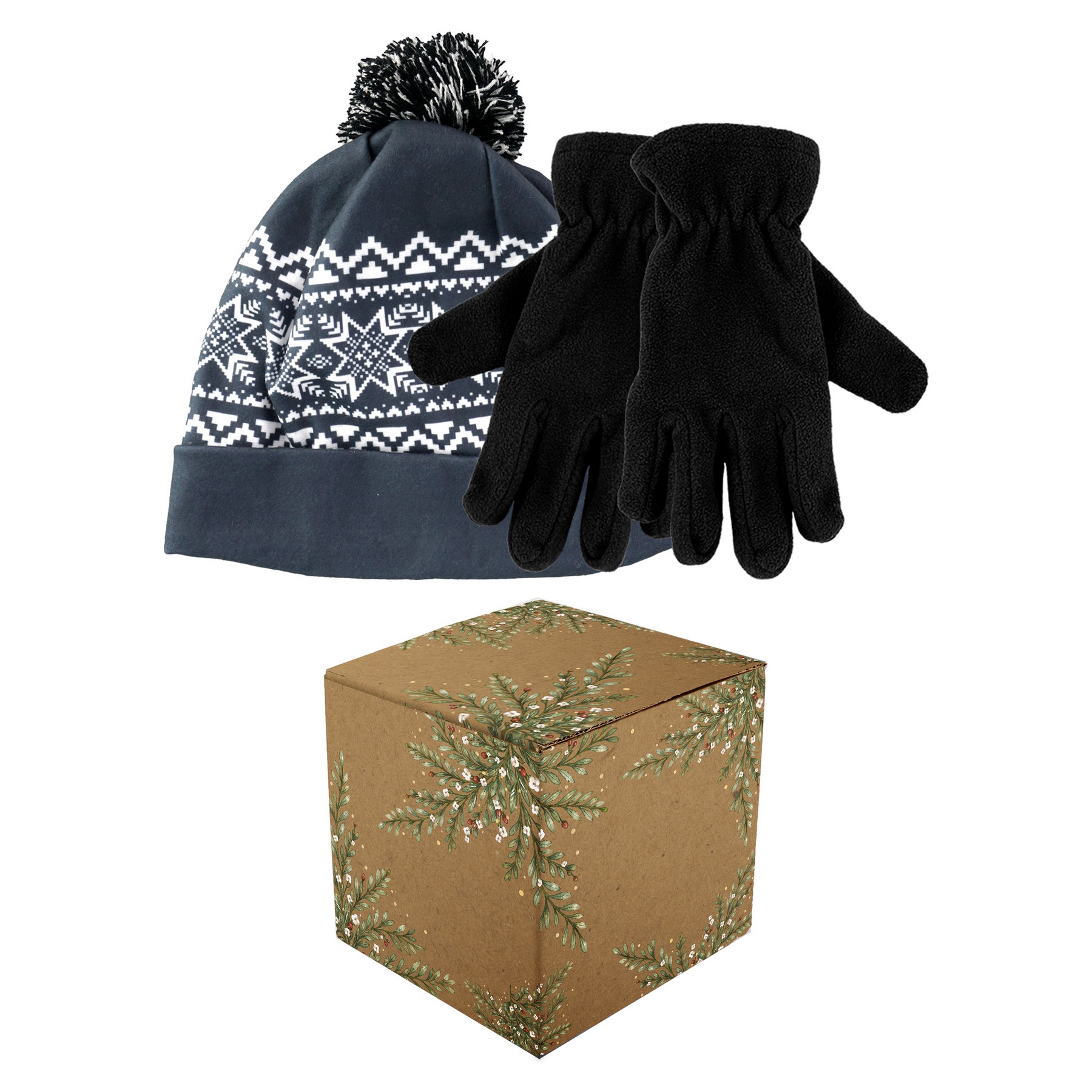 Snowflake Beanie & Gloves Gift Set 1