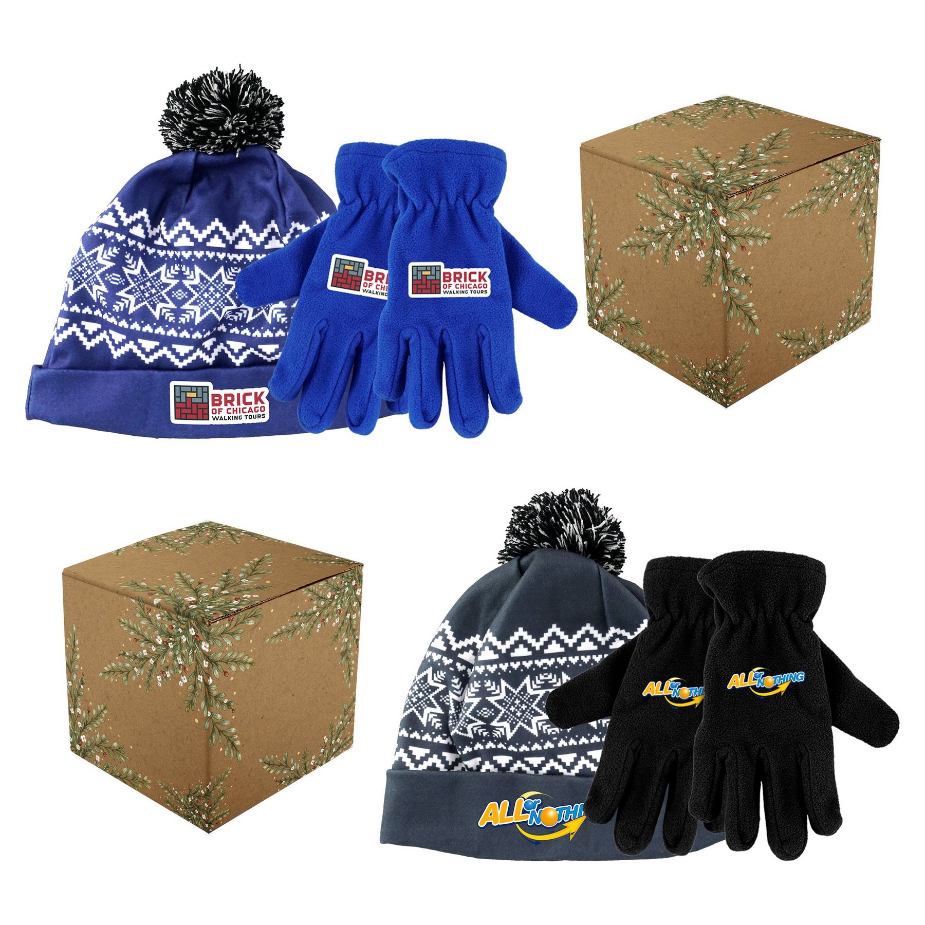 Snowflake Beanie & Gloves Gift Set 1