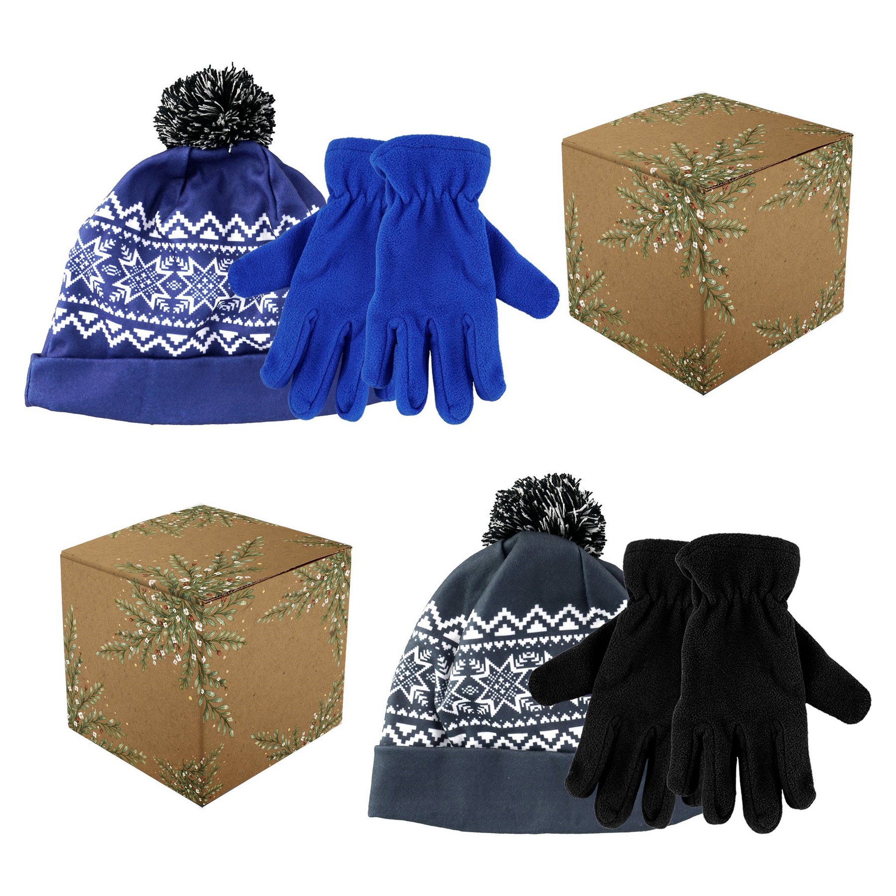 Snowflake Beanie & Gloves Gift Set 1
